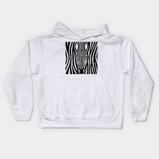 zebra transparent Kids Hoodie